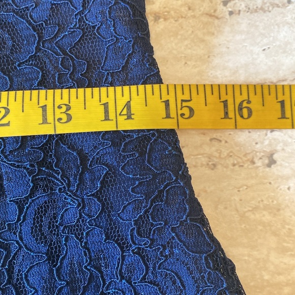 Ralph Lauren, navy lace evening gown,excellent condition, see measurements below - Picture 11 of 16